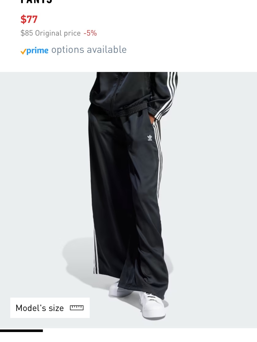 adidas Black Jogger Pants with White Stripes